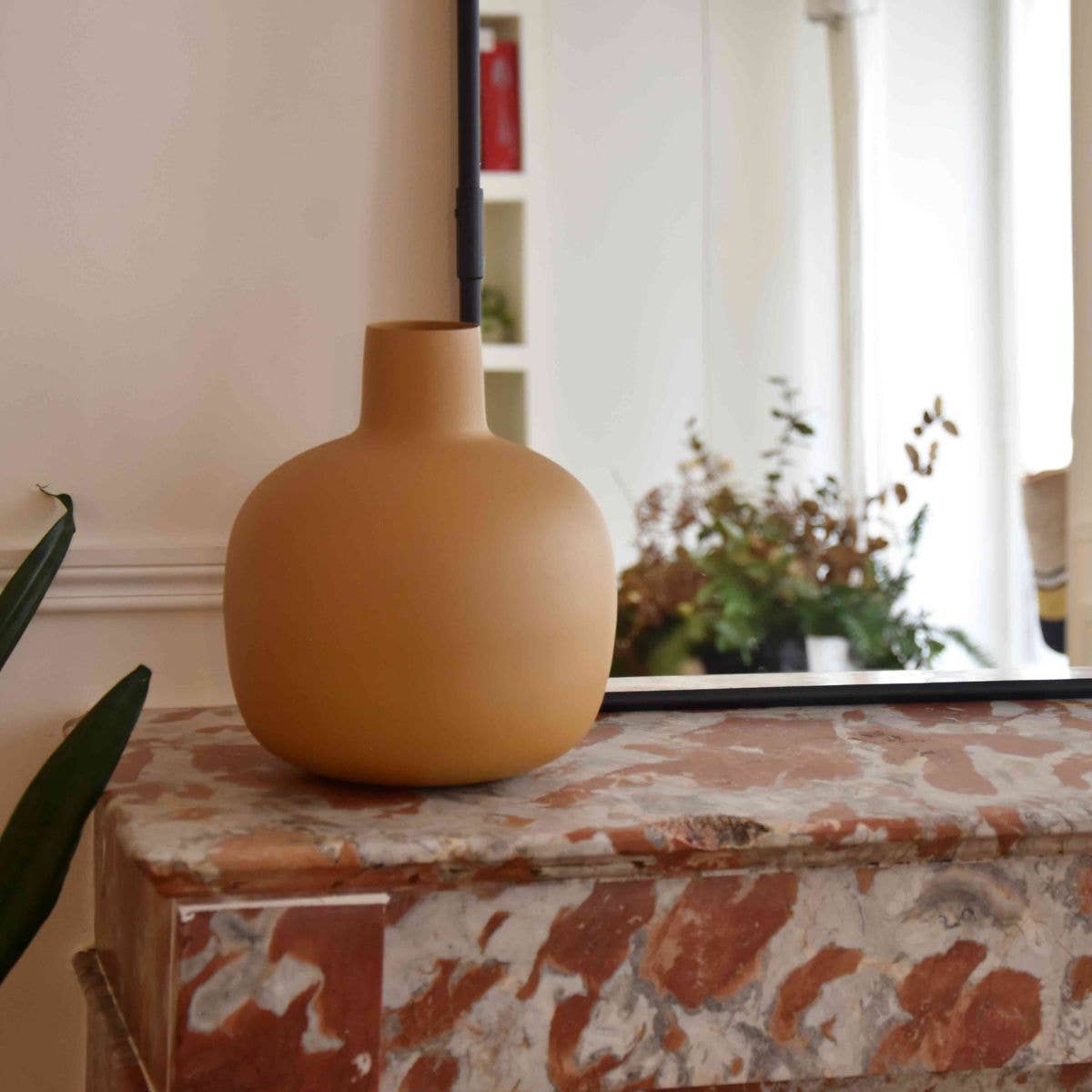 Tosca Mustard Metal Vase