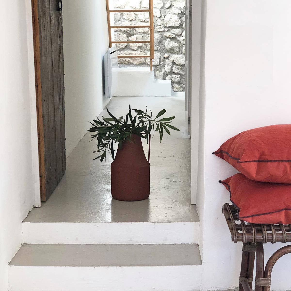 Terracotta Metal Milk Pot Vase