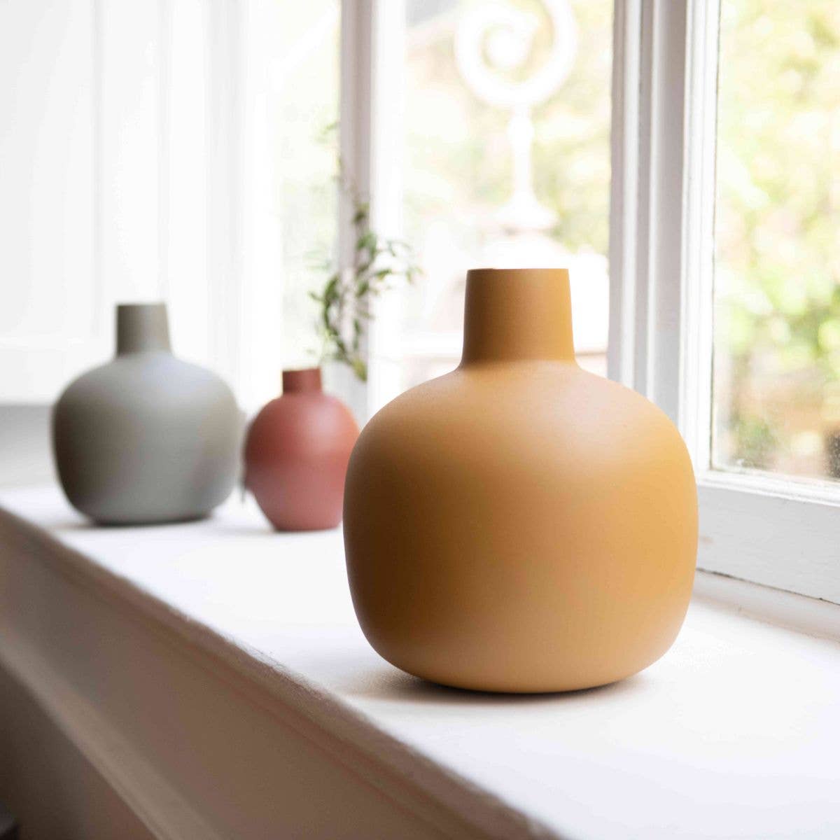 Tosca Mustard Metal Vase