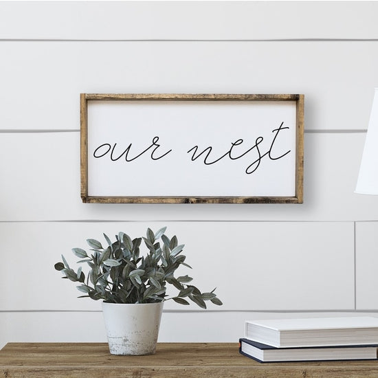 Our Nest Wood Sign