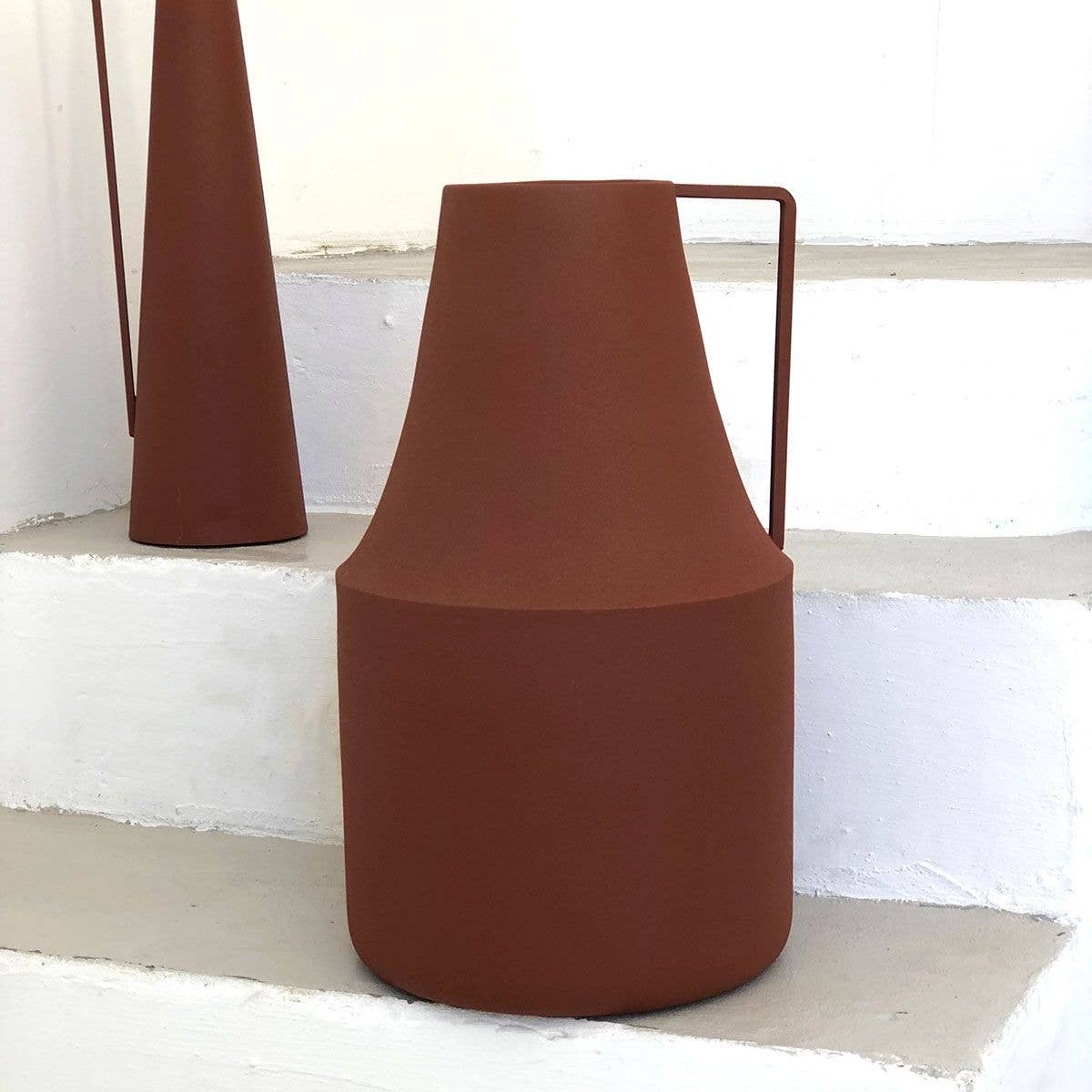 Terracotta Metal Milk Pot Vase