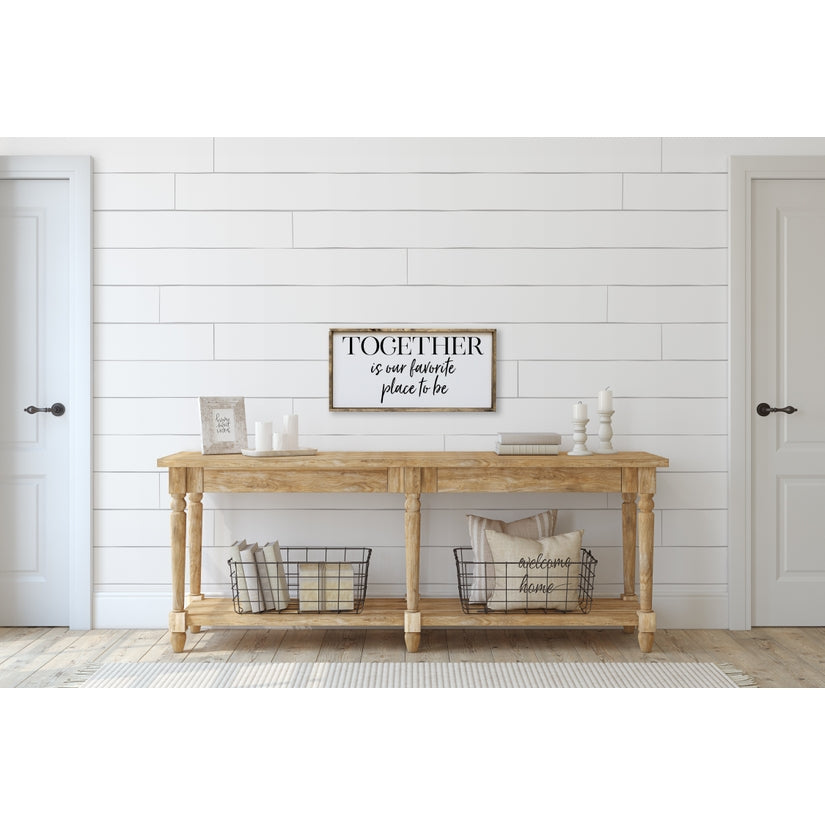 Together is Our Favorite Place to Be Wood Sign