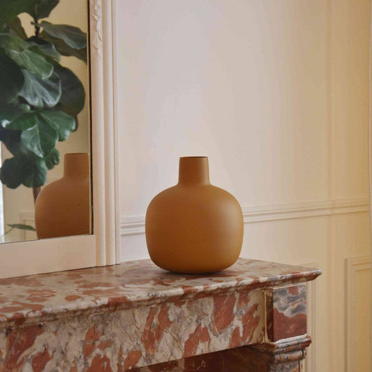 Tosca Mustard Metal Vase