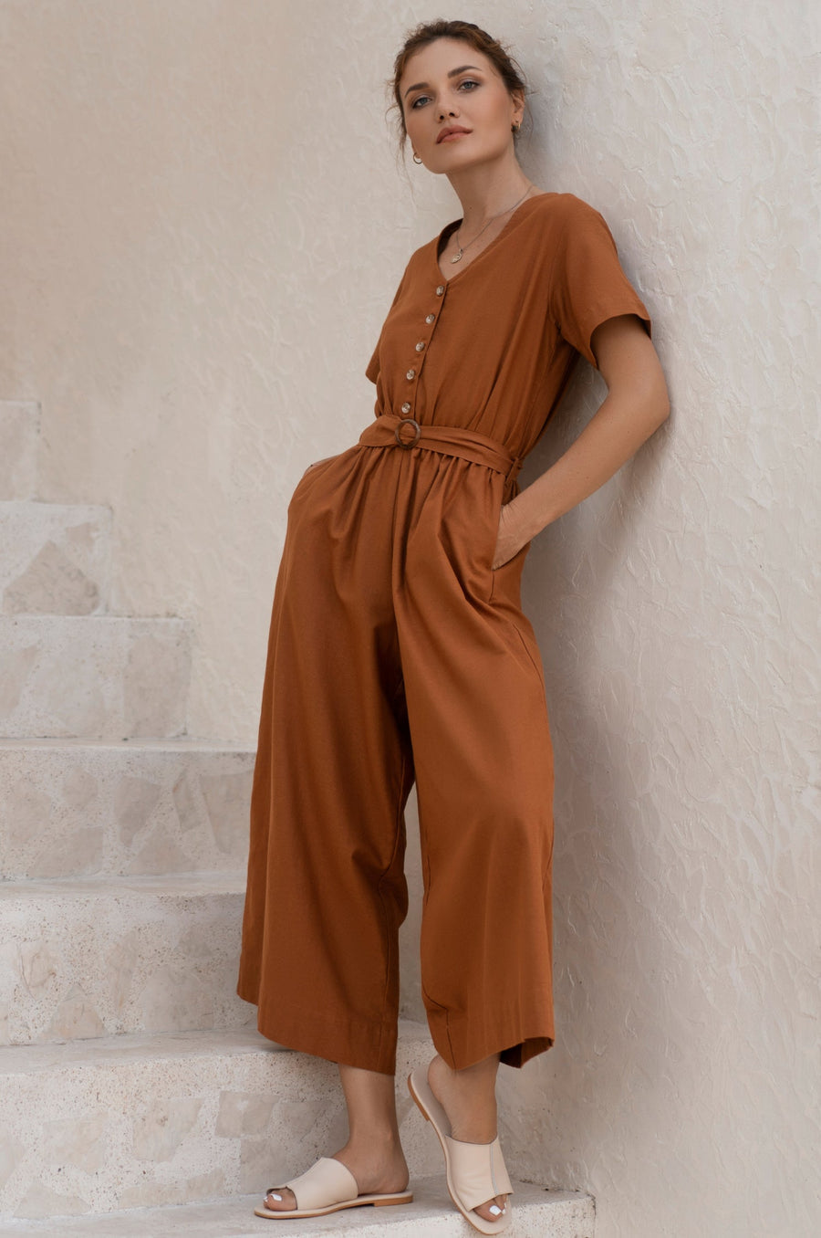 Afragola Linen Jumpsuit