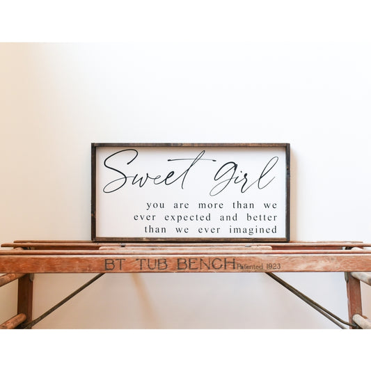Sweet Girl Wood Sign