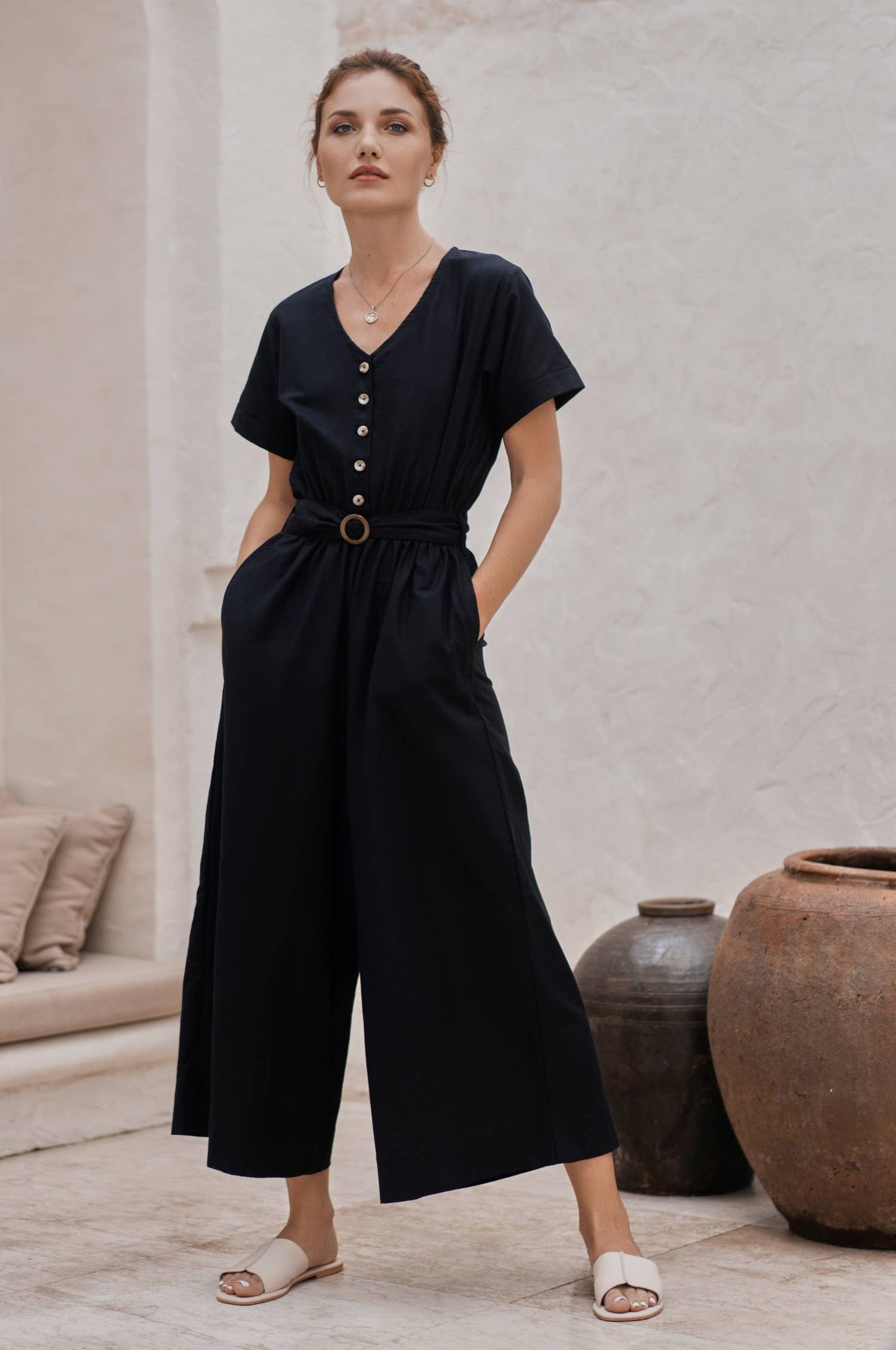 Afragola Linen Jumpsuit