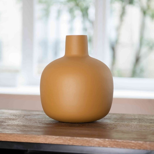 Tosca Mustard Metal Vase